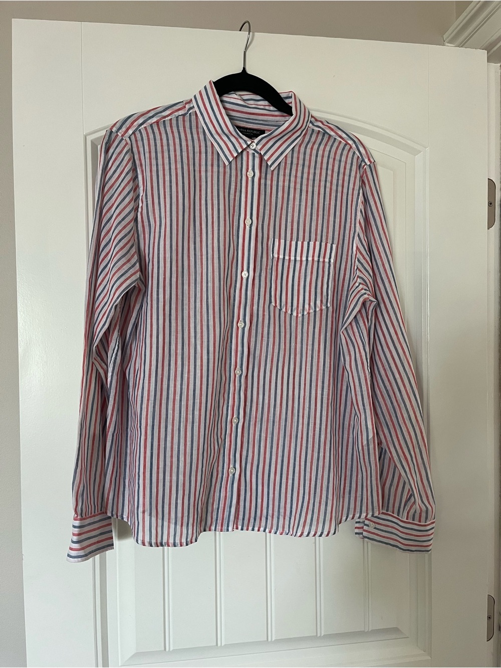 Banana Republic women’s shirt with Red, White & Blue Stripes